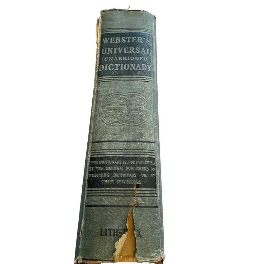 Websters Universal Unabridged Dictionary Vol 2 Hardcover Book 1937
